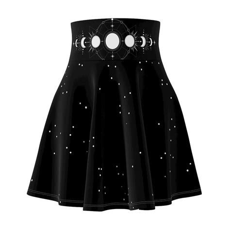 Womens Skirt Moon Phases Skirt Stars Skirt Pagan Etsy