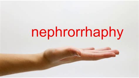 How To Pronounce Nephrorrhaphy American English Youtube