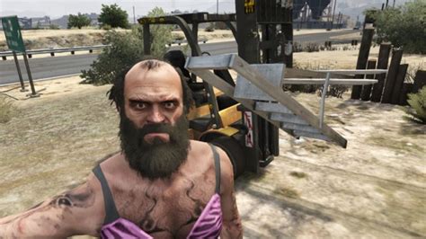 Gta Vs Trevor Sure Likes Forklifting Some Weird Things Grand Theft