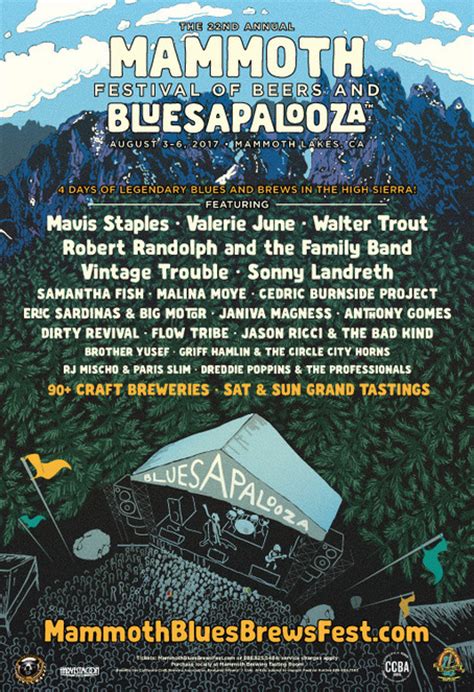 Mammoth Festival Of Beers And Bluesapalooza 2017 Mammoth Lakes Line Up