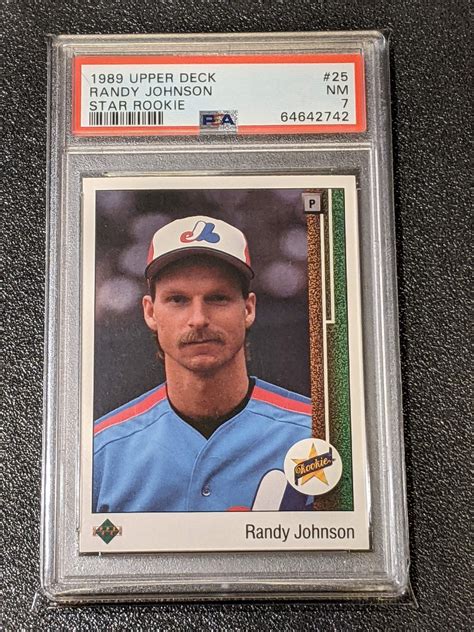 1989 Upper Deck Randy Johnson Rc Star Rookie 25 Psa 7 Hall Of Fame