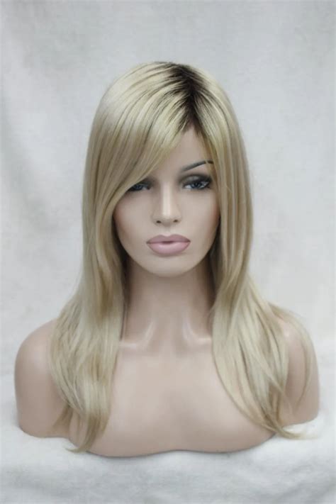 0000120 New Fashion Wig Blonde With Brown Root Ombre Long Top Quality