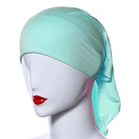 Fashion Muslim Women Soft Comfort Inner Hijab Caps Islamic Under Scarf Hats 20 Colors Newmuslim