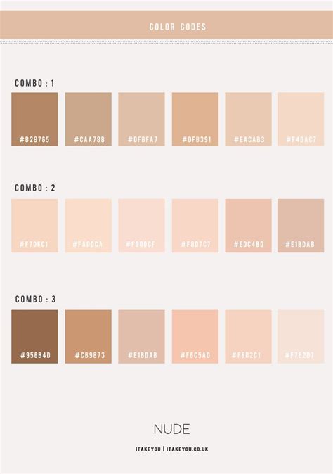 Nude Colour Scheme Colour Palette 62 Skin Color Palette Nude Color