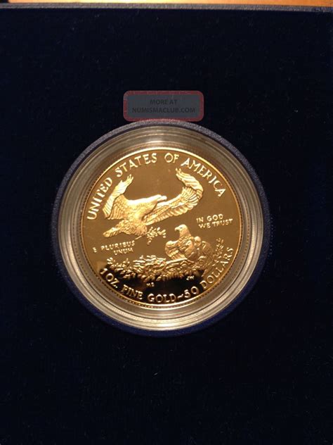 1986 American Eagle Proof Gold Coin 1 Oz 50 W And Box