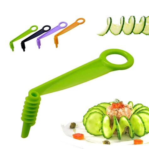 1pc Manual Spiral Screw Slicer Vegetables Spiral Knife Plastic Pp