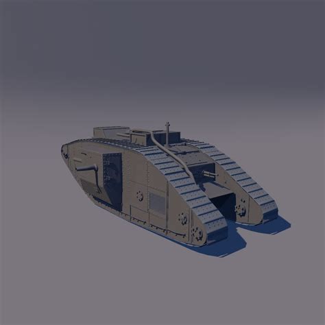 3d Ww1 Tank Mark 1 Model Turbosquid 1203832