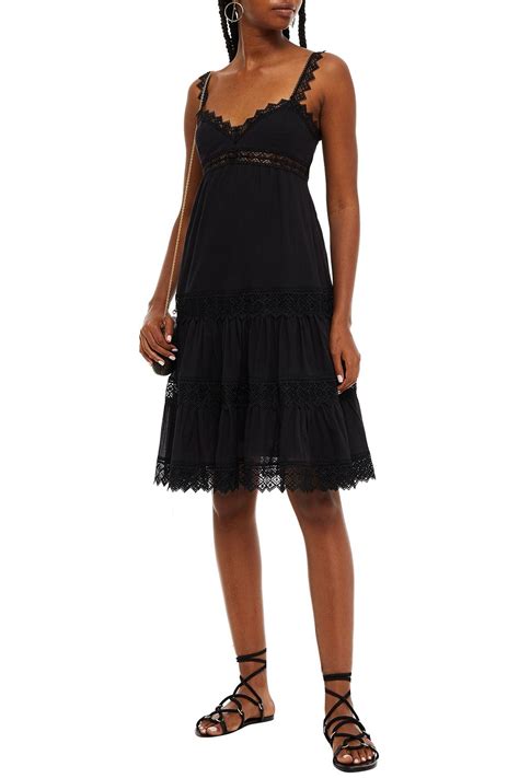Charo Ruiz Ibiza Crocheted Lace Trimmed Cotton Blend Voile Dress Sale Up To 70 Off The Outnet