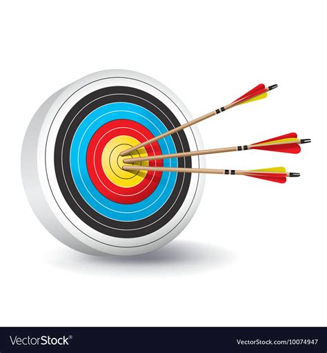 Archery Target With Arrows In Bullseye Royalty Free Vector