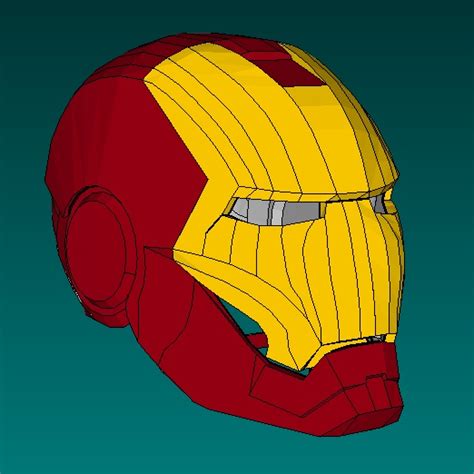 Iron Man Helmet Paper Model Tektonten Papercraft