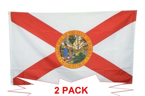 G128 Two Pack Of 3x5 Florida State Flag Fl Flags Us States Walmart