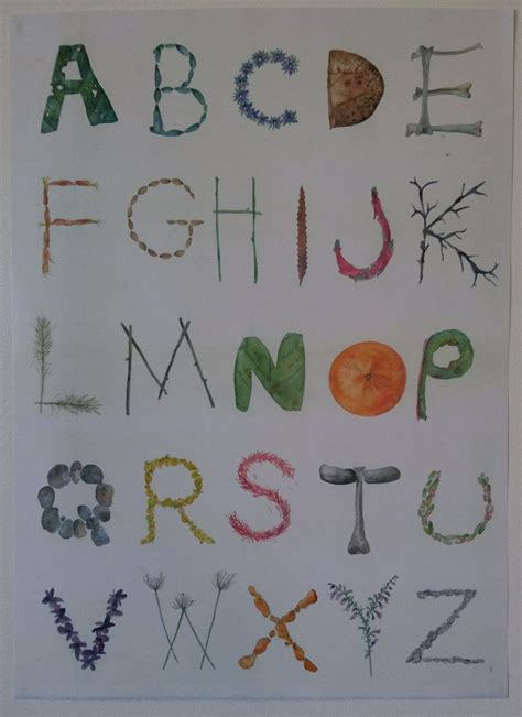 Garden Alphabet Poster Alphabet Poster Alphabet Alphabet Charts