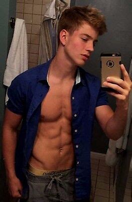Shirtless Abs Male Frat Boy Jock Selfie Shot Hot Jock Pic PHOTO X