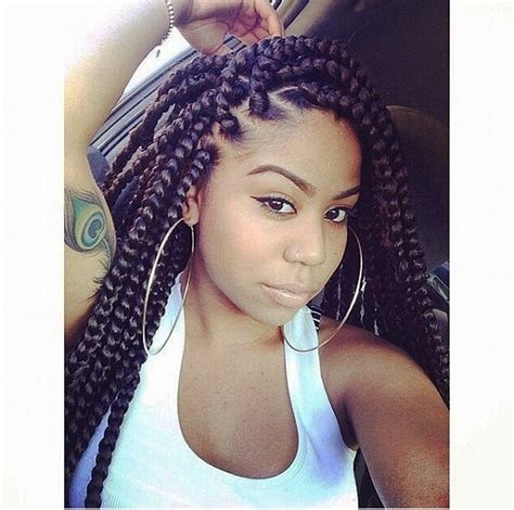 Would you want to spend this much time on these chunky & beautiful box braids? 27 Big Braids Hairstyles For Women | Hairstylo