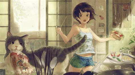 Hd Anime Cat Background Pixelstalknet