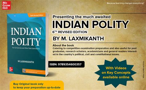 Old Edition Indian Polity Sixth Revised By Laxmikanth M