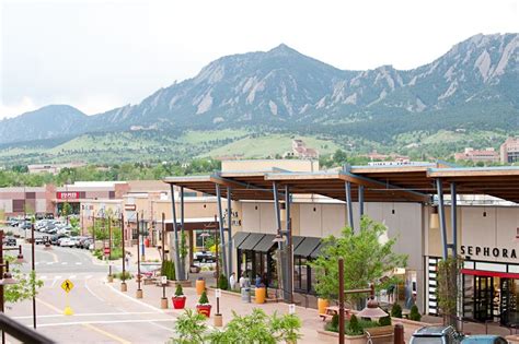 29th St Mall In Boulder Colorado Flatirons In The Background Love