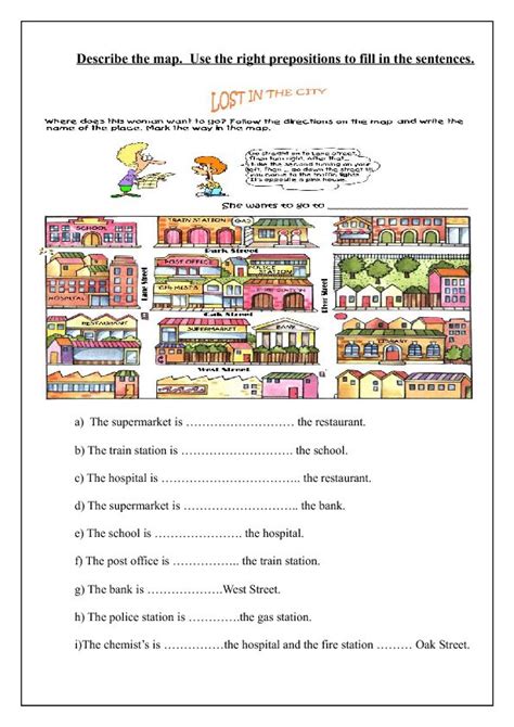 The City Is Shown In This Worksheet For Students To Practice Their