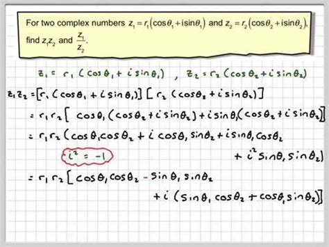 Multiplication And Division Of Complex Numbers In Modulus Argument Form Using GeoGebra YouTube