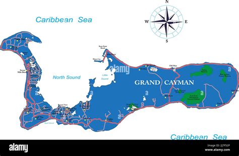 Island Grand Cayman Map Hi Res Stock Photography And Images Alamy