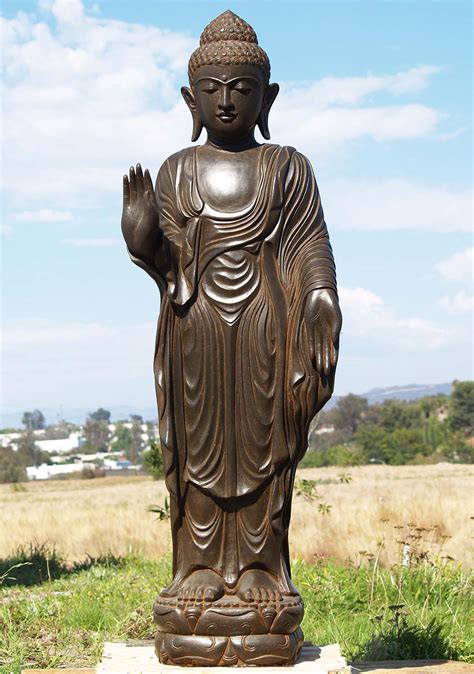 Sold Stone Standing Garden Buddha Statue 62 86ls185 Hindu Gods