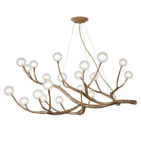 China Wooden Tree Branch Decorative Lustre Pendant Home Chandelier