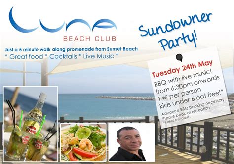 Dont Miss Luna Beach Clubs New “sundowner” Parties Sunset Beach Club