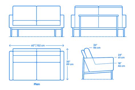 Standard sofa size in inches. Plan Elevation Of Sofa | Taraba Home Review