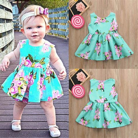 Buy Baby Girls Infant Kids Floral Print Sundress Clothes Princess