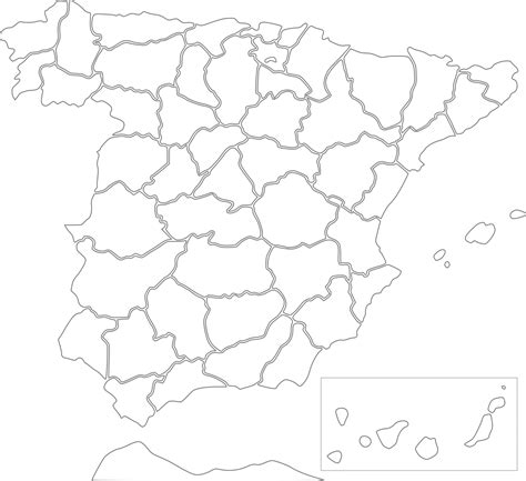 Mapa Mudo Espana Provincias Para Imprimir Images