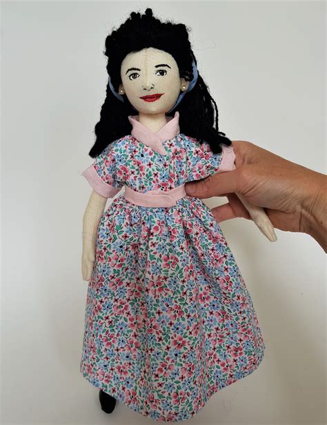 cloth art doll inspired by the darling buds of may doll named mariette linen clothes doll