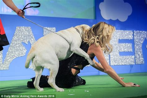 Amanda Holden Is Bowled Over By Overzealous Pup As She Hosts Animal