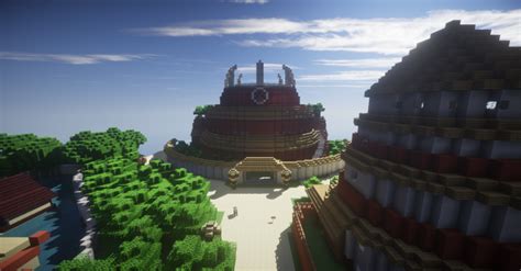 Glowing berries, new mountains, blossom blocks, and more! '' Konohagakure '' 木ノ葉隠れの里 Naruto Minecraft Map