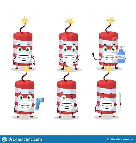 A Picture Of Red Firecracker Cartoon Design Style Keep Staying Healthy