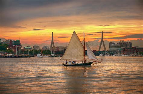 Boston Harbor Sunset Sail Photograph By Joann Vitali