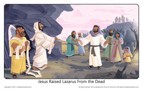 Jesus Raised Lazarus From The Dead Teaching Picture 11x17 On Ssz