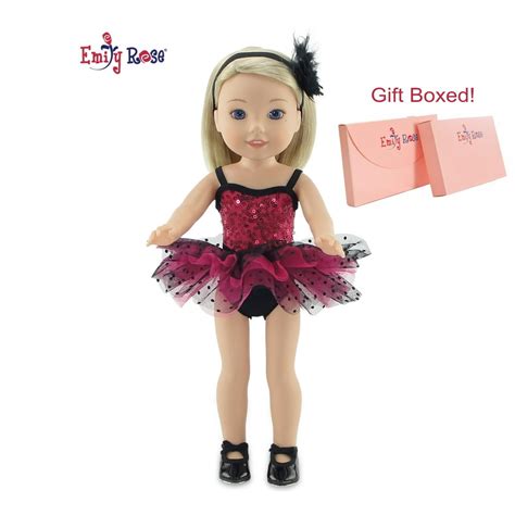 emily rose 14 5 inch doll clothes 5 piece 14 doll jazz ballet outfit includes real tap shoes