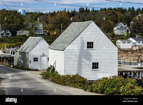 Quaint Fishing Village Stonington Deer Isle Maine Usa Stock Photo