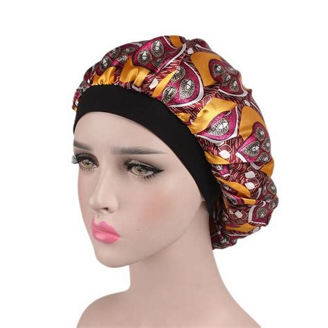 Magik Women Satin Night Sleep Cap Hair Bonnet Hat Silk Head Cover