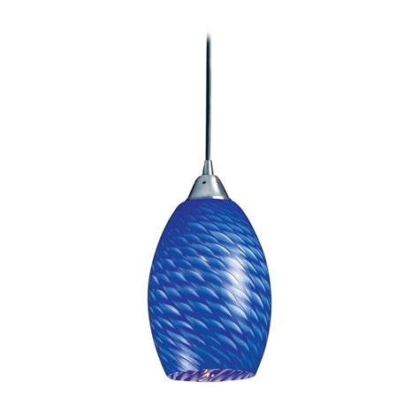 Modern Mini Pendant Light With Blue Glass 517 1s