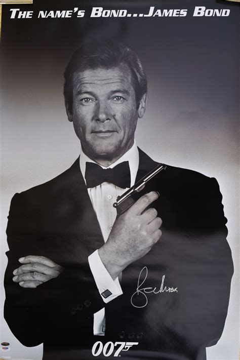 Lot Detail James Bond Roger Moore Signed 007 Poster