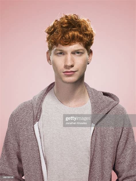 Male With Curly Red Hair In A Hoody Stockfoto Getty Images