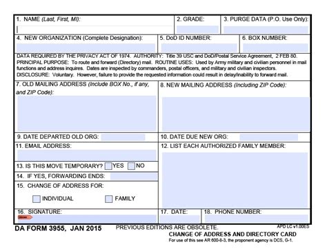 Da Form 3955 Fillable Printable Forms Free Online