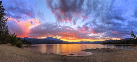 Last Evenings Sunrise Over Whiskeytown Lake In Northern California Was