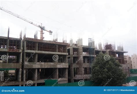 Construction Of Modern Building Building Construction Stock Image
