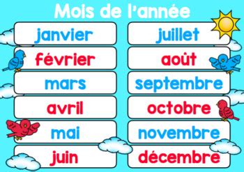 French Days of the Week and Months of the Year Posters by Kindergarten ...