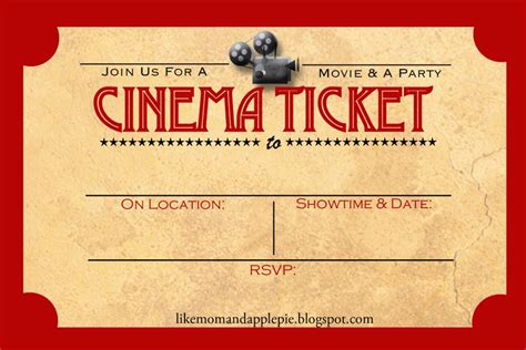 Free Movie Ticket Templates Printable Whether You Need A Ticket For A