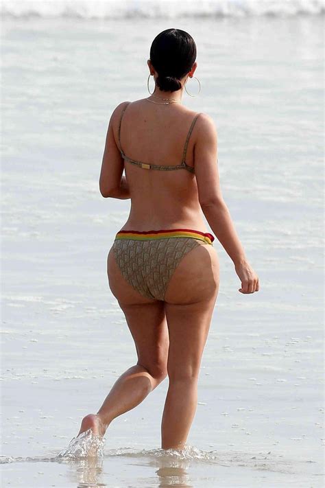 KIM KARDASHIAN In Bikini On The Beach In Tulum HawtCelebs