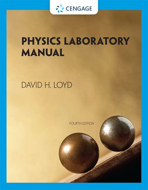 Physics Laboratory Manual 4th Edition 9781133950639 Cengage