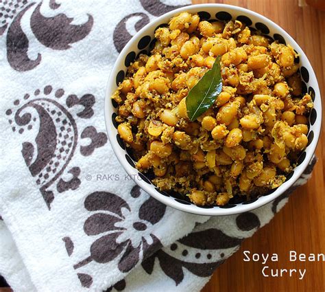 Soya Bean Dry Curry Recipe Soya Bean Recipes Raks Kitchen